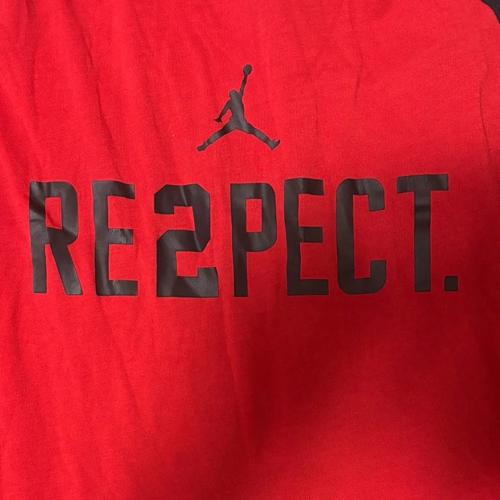 Jordan RE2PECT Red and Black Short Sleeve Tee - Picture 4 of 4
